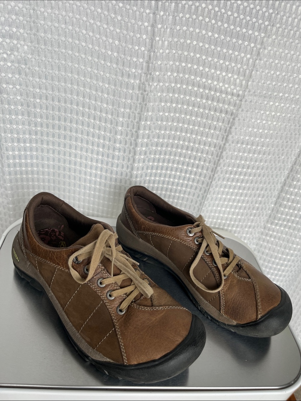 KEEN Presidio Cascade Shitake Leather Comfort Shoes Womens 9 Brown Lace Up - Picture 3 of 11